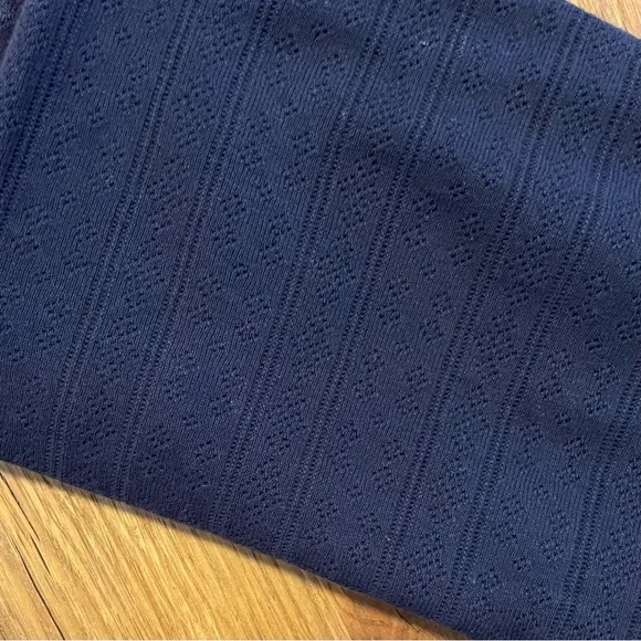 Sézane Juan top navy pointelle size S - Picture 3 of 9